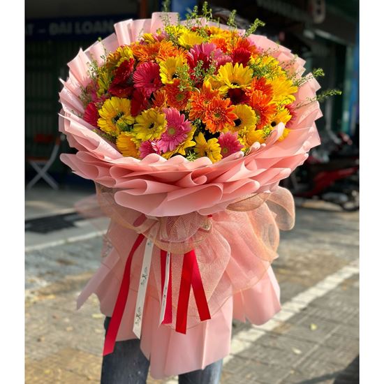 Bó hoa đồng tiền nhiều màu - HB570