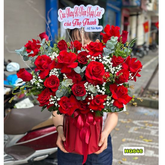 Giỏ hoa hồng đỏ - HG646