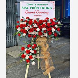 Kệ hoa chúc mừng tone đỏ - KH223