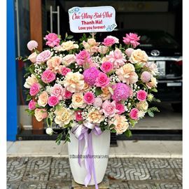 Bình hoa tone hồng - BI275