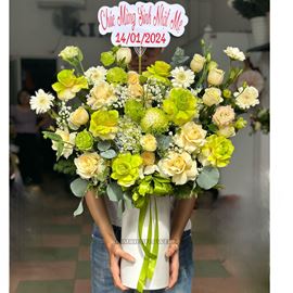 Bình hoa tone xanh lá - BI277