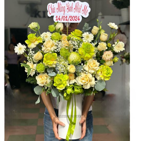 Bình hoa tone xanh lá - BI277