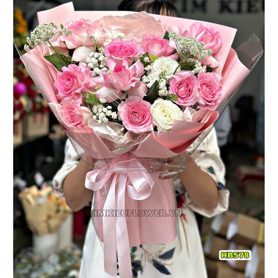 Bó hoa tone hồng - HB578