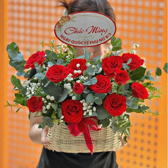 Giỏ hoa hồng đỏ - HG659