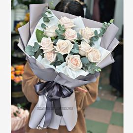 Bó hoa hồng kem - HB603