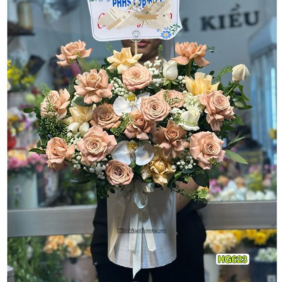 giỏ hoa capuchino - HG623