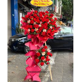 Kệ hoa chúc mừng tone đỏ - KH250