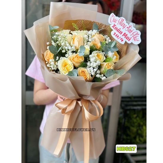 Bó hoa tone vàng mỡ gà - HB627