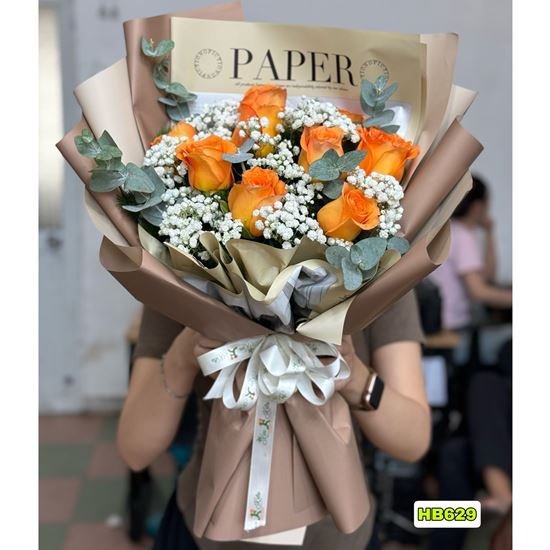 Bó hoa hồng cam - HB629