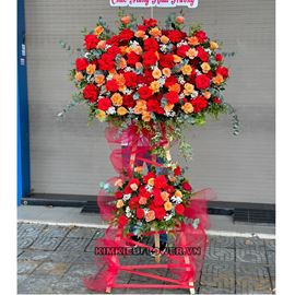 Kệ chúc mừng tone đỏ cam - KH264 