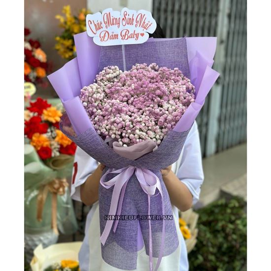 Bó hoa baby tím - HB707