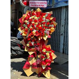 Kệ chúc mừng hồ điệp trắng, hồng đỏ, victor vàng - KH277