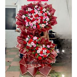 Kệ chúc mừng tone đỏ hồng - KH278