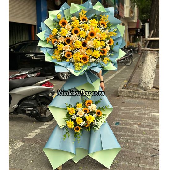 Kệ chúc mừng tone vàng - KH279