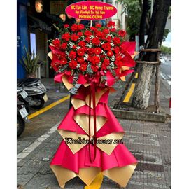 Kệ hoa chúc mừng tone đỏ - KH283