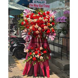 Kệ hoa hồng đỏ, hồng shimmer - KH408