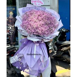 Bó hoa baby tím - HB844