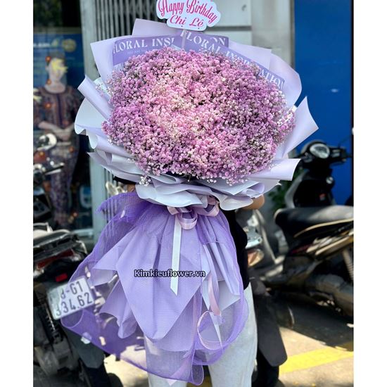 Bó hoa baby tím - HB844