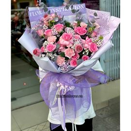 Bó hoa tone hồng  - HB859